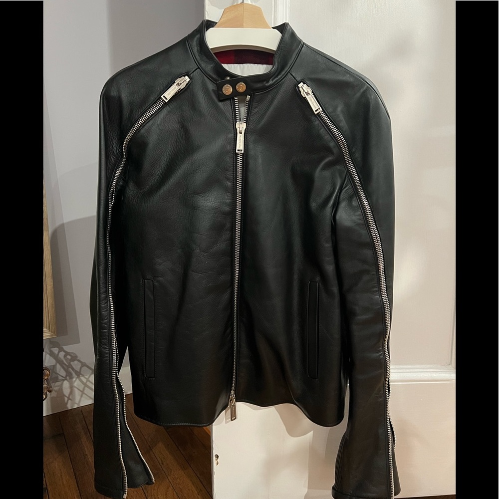 Dsquared2 biker leather jacket